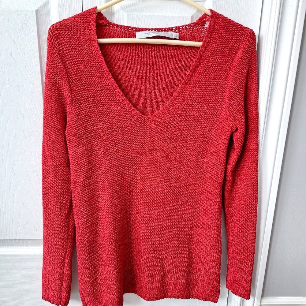 Simon's Contemporaine Vermillion Knit Sweater